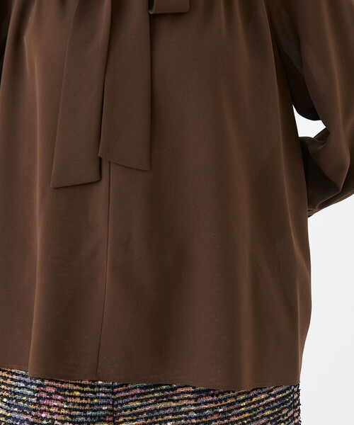 BALLSEY（ボールジィ）の「シアートロピカル ボウタイブラウス（シャツ/ブラウス・レディース・ブラック/ホワイト/ブラウン・36）」の10枚目の写真