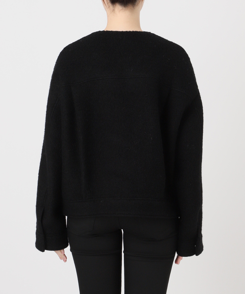JOURNAL STANDARD ノーカラージャケット 黒 JOURNAL STANDARD｜ジャーナルスタンダードのノーカラー