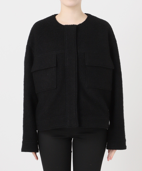 シープパイルクロップジャケット（ノーカラーコート）｜JOURNAL