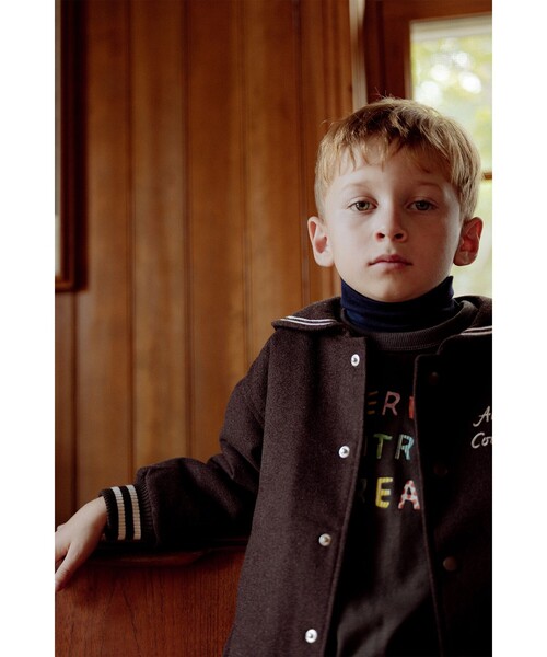 こども ビームス（コドモビームス）の「セーラーカラー ブルゾン 2025FW（90～140cm）（ブルゾン・キッズ・ブラウン/ネイビー・90/140/130/110/100/120）」の3枚目の写真