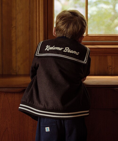 こども ビームス（コドモビームス）の「セーラーカラー ブルゾン 2025FW（90～140cm）（ブルゾン・キッズ・ブラウン/ネイビー・90/140/130/110/100/120）」の4枚目の写真