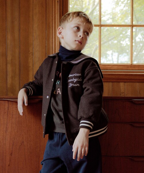 こども ビームス（コドモビームス）の「セーラーカラー ブルゾン 2025FW（90～140cm）（ブルゾン・キッズ・ブラウン/ネイビー・90/140/130/110/100/120）」の5枚目の写真