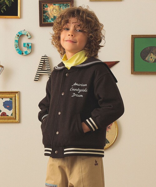 こども ビームス（コドモビームス）の「セーラーカラー ブルゾン 2025FW（90～140cm）（ブルゾン・キッズ・ブラウン/ネイビー・90/140/130/110/100/120）」の15枚目の写真