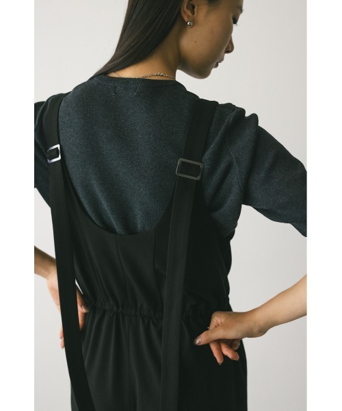 STYLEMIXER（スタイルミキサー）の「バレルラインロンパース（つなぎ/オールインワン・レディース・ライトブラウン/ブラック・MEDIUM/SMALL）」の16枚目の写真