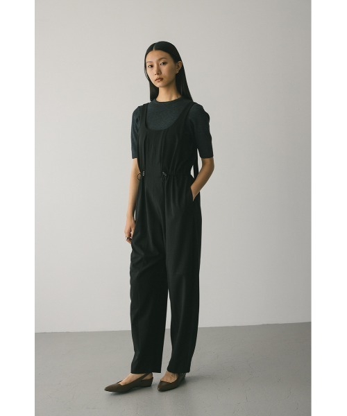 STYLEMIXER（スタイルミキサー）の「バレルラインロンパース（つなぎ/オールインワン・レディース・ライトブラウン/ブラック・MEDIUM/SMALL）」の11枚目の写真