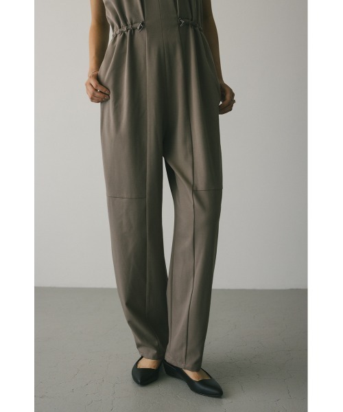 STYLEMIXER（スタイルミキサー）の「バレルラインロンパース（つなぎ/オールインワン・レディース・ライトブラウン/ブラック・MEDIUM/SMALL）」の8枚目の写真