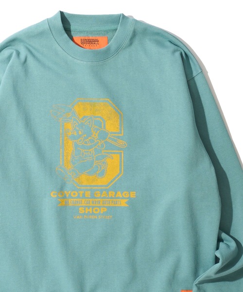 UNIVERSAL OVERALL（ユニバーサルオーバーオール）の「【UNIVERSAL OVERALL】CVC FLEECE GRAPHIC PRINT SWEAT PULLOVER / CVC裏毛 グラフィックプリント スウェットプルオーバー（スウェット・メンズ・オートミール/ミント/グレー・SMALL/MEDIUM/LARGE/X-LARGE）」の2枚目の写真