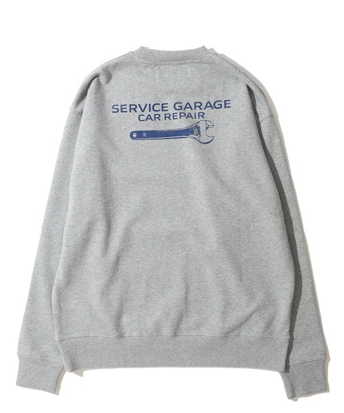 UNIVERSAL OVERALL（ユニバーサルオーバーオール）の「【UNIVERSAL OVERALL】CVC FLEECE GRAPHIC PRINT SWEAT PULLOVER / CVC裏毛 グラフィックプリント スウェットプルオーバー（スウェット・メンズ・オートミール/ミント/グレー・SMALL/MEDIUM/LARGE/X-LARGE）」の5枚目の写真