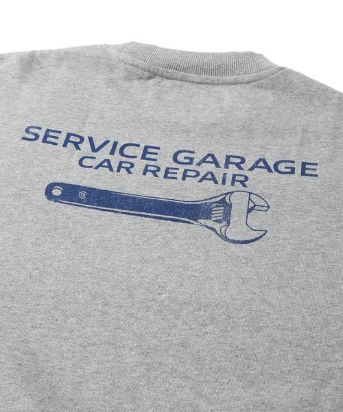 UNIVERSAL OVERALL（ユニバーサルオーバーオール）の「【UNIVERSAL OVERALL】CVC FLEECE GRAPHIC PRINT SWEAT PULLOVER / CVC裏毛 グラフィックプリント スウェットプルオーバー（スウェット・メンズ・オートミール/ミント/グレー・SMALL/MEDIUM/LARGE/X-LARGE）」の12枚目の写真