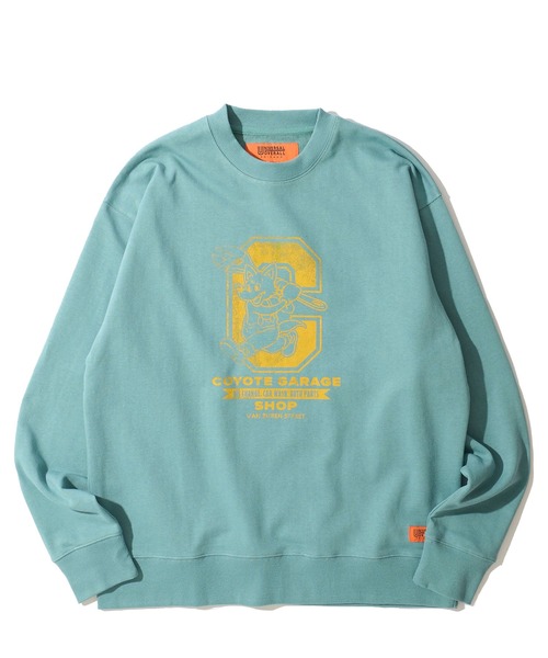 UNIVERSAL OVERALL（ユニバーサルオーバーオール）の「【UNIVERSAL OVERALL】CVC FLEECE GRAPHIC PRINT SWEAT PULLOVER / CVC裏毛 グラフィックプリント スウェットプルオーバー（スウェット・メンズ・オートミール/ミント/グレー・SMALL/MEDIUM/LARGE/X-LARGE）」の8枚目の写真