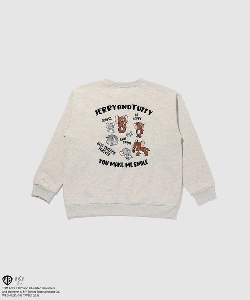 Tom&Jerry(トムアンドジェリー)の「TOM&JERRY ワッペン風 刺繍トレーナー(スウェット・メンズ・スミクロ/オートミール・XL/L/M)」の11枚目の写真
