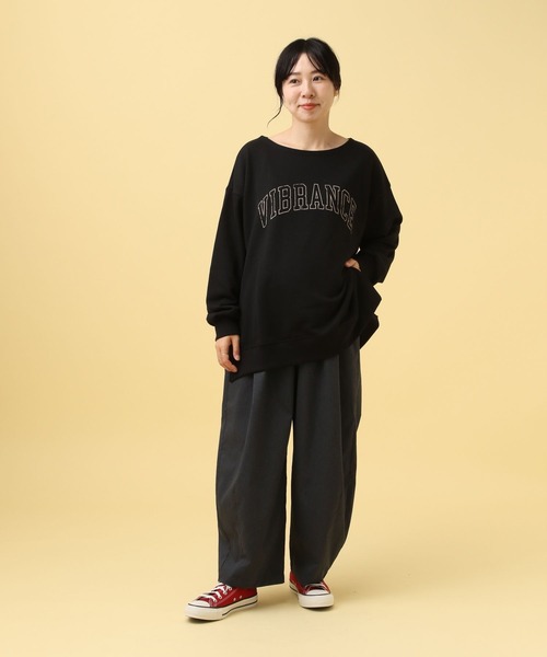 LEPSIM(レプシィム)の「【産前・産後対応】マタニティ/スラックスコクーンパンツ 582205(マタニティウェア/グッズ・レディース・チャコールグレー/アイボリー・FREE)」の12枚目の写真