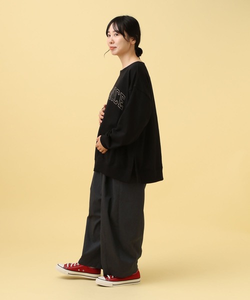 LEPSIM(レプシィム)の「【産前・産後対応】マタニティ/スラックスコクーンパンツ 582205(マタニティウェア/グッズ・レディース・チャコールグレー/アイボリー・FREE)」の13枚目の写真