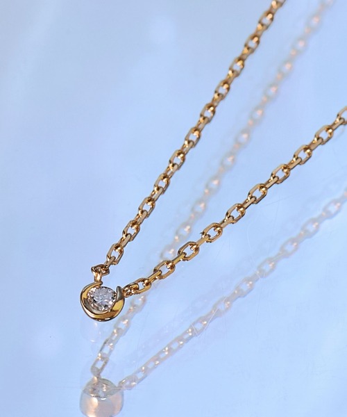 JUPITER（ジュピター）の「【SV】バテイ一粒ダイヤモンドネックレス<全長約40+6cm>/金属アレルギー対応<動画あり>（ネックレス・レディース・シルバー/ゴールド・FREE）」の19枚目の写真