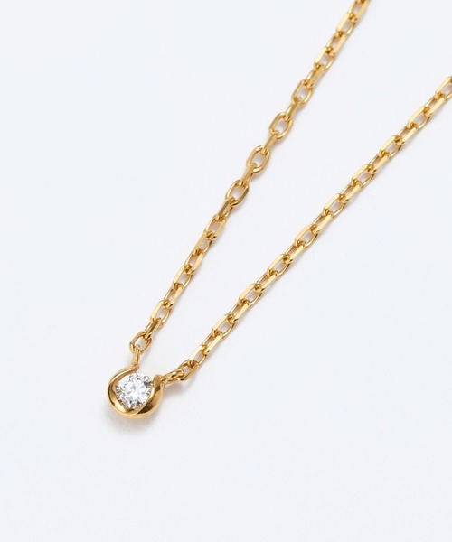JUPITER（ジュピター）の「【SV】バテイ一粒ダイヤモンドネックレス<全長約40+6cm>/金属アレルギー対応<動画あり>（ネックレス・レディース・シルバー/ゴールド・FREE）」の14枚目の写真