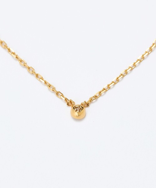 JUPITER（ジュピター）の「【SV】バテイ一粒ダイヤモンドネックレス<全長約40+6cm>/金属アレルギー対応<動画あり>（ネックレス・レディース・シルバー/ゴールド・FREE）」の15枚目の写真