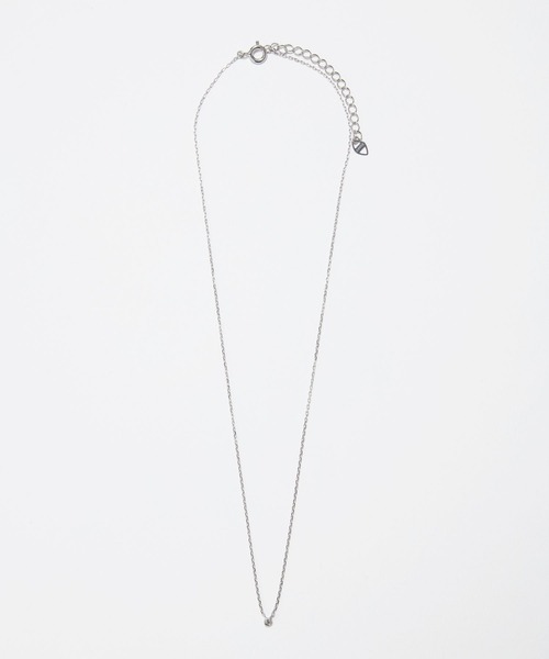 JUPITER（ジュピター）の「【SV】バテイ一粒ダイヤモンドネックレス<全長約40+6cm>/金属アレルギー対応<動画あり>（ネックレス・レディース・シルバー/ゴールド・FREE）」の7枚目の写真