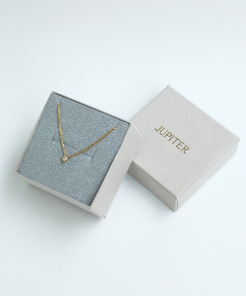 JUPITER（ジュピター）の「【SV】バテイ一粒ダイヤモンドネックレス<全長約40+6cm>/金属アレルギー対応<動画あり>（ネックレス・レディース・シルバー/ゴールド・FREE）」の21枚目の写真