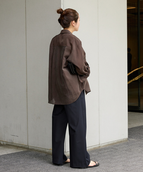 JOURNAL STANDARD（ジャーナルスタンダード）の「《追加3》ソモウライクイージースラックス（スラックス・レディース・ネイビー/チャコールグレー・36/38）」の15枚目の写真