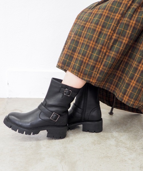あしながおじさん（アシナガオジサン）の「エンジニアレザーブーツ　2410199（ブーツ・レディース・ブラック/ブラウン・23cm/22.5cm/24.5cm/24cm/23.5cm）」の14枚目の写真