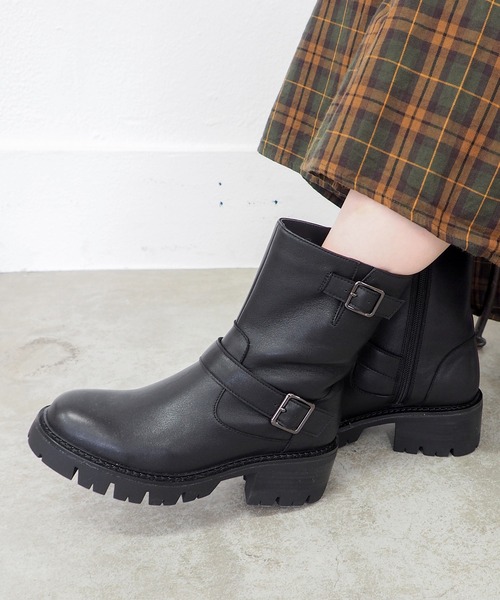 あしながおじさん（アシナガオジサン）の「エンジニアレザーブーツ　2410199（ブーツ・レディース・ブラック/ブラウン・23cm/22.5cm/24.5cm/24cm/23.5cm）」の15枚目の写真