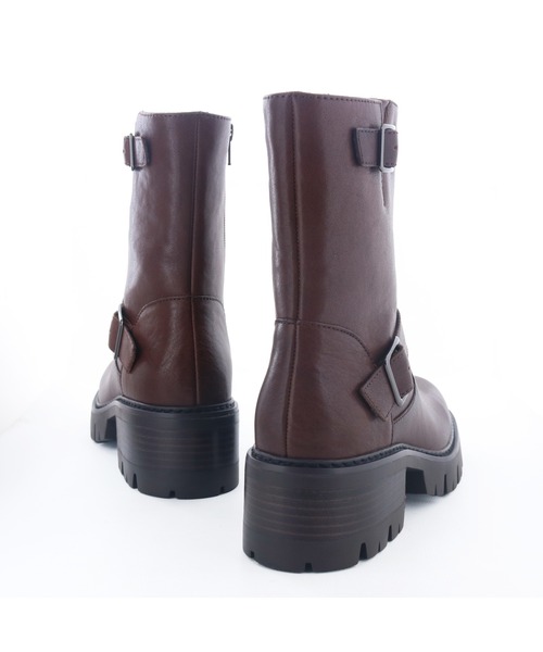 あしながおじさん（アシナガオジサン）の「エンジニアレザーブーツ　2410199（ブーツ・レディース・ブラック/ブラウン・23cm/22.5cm/24.5cm/24cm/23.5cm）」の4枚目の写真