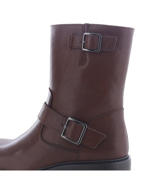 あしながおじさん（アシナガオジサン）の「エンジニアレザーブーツ　2410199（ブーツ・レディース・ブラック/ブラウン・23cm/22.5cm/24.5cm/24cm/23.5cm）」の5枚目の写真