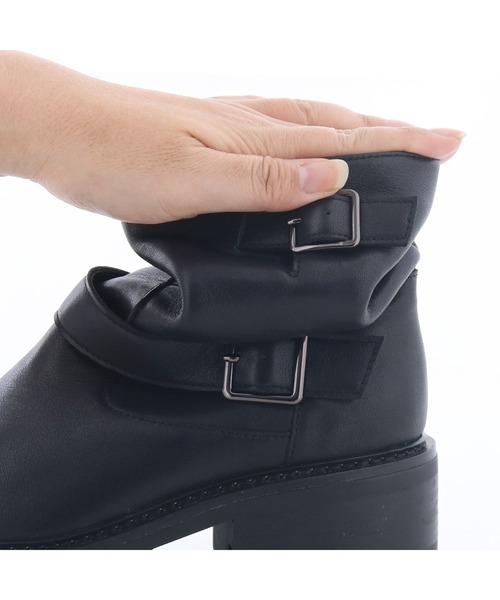 あしながおじさん（アシナガオジサン）の「エンジニアレザーブーツ　2410199（ブーツ・レディース・ブラック/ブラウン・23cm/22.5cm/24.5cm/24cm/23.5cm）」の7枚目の写真