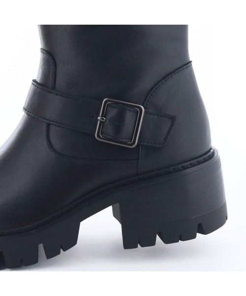 あしながおじさん（アシナガオジサン）の「エンジニアレザーブーツ　2410199（ブーツ・レディース・ブラック/ブラウン・23cm/22.5cm/24.5cm/24cm/23.5cm）」の10枚目の写真