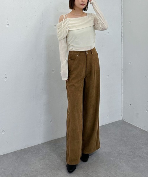 archives(アルシーヴ)の「コーデュロイストレートパンツ(その他パンツ・レディース・ブラウン/キャメル・SMALL/MEDIUM)」の22枚目の写真