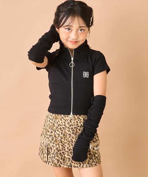 セール】ラインストーン トロゴ アームウォーマー付 ダブルジップ