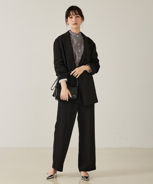 qualite（カリテ）の「【セットアップ対応】センタープレスストレートパンツ/秋服/冬服/オフィスカジュアル（その他パンツ・レディース・ブラック/モカ・36/38）」の17枚目の写真