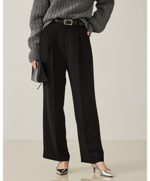 qualite | 【セットアップ対応】センタープレスストレートパンツ/秋服/冬服/オフィスカジュアル(その他パンツ)