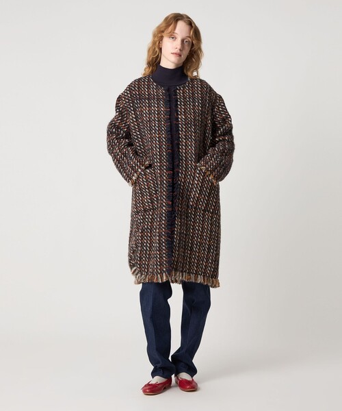 JOHN BRANIGAN＞TWD LONG JACKET/ジャケット（ノーカラー