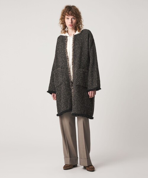 JOHN BRANIGAN＞TWD LONG JACKET/ジャケット（ノーカラー