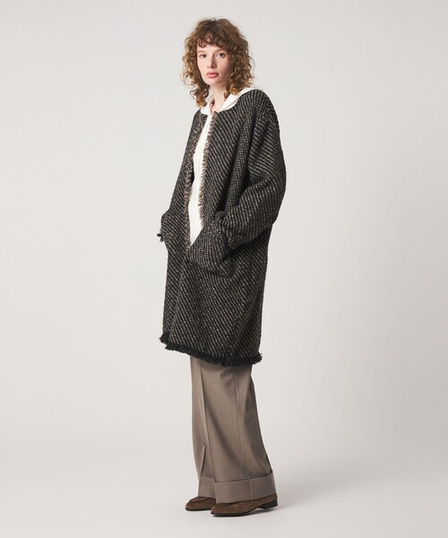 JOHN BRANIGAN＞TWD LONG JACKET/ジャケット（ノーカラージャケット