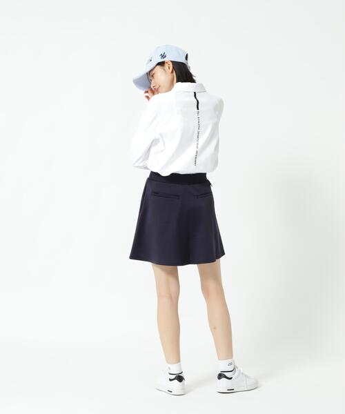 Jack Bunny!!(ジャックバニー)の「【Jack Bunny!!】23Gスムース長袖ポロシャツ(ポロシャツ・レディース・ホワイト/ネイビー・SMALL/MEDIUM/LARGE)」の3枚目の写真