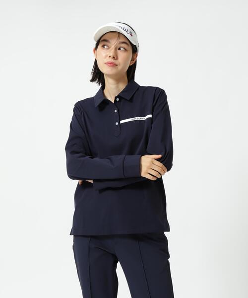 Jack Bunny!!(ジャックバニー)の「【Jack Bunny!!】23Gスムース長袖ポロシャツ(ポロシャツ・レディース・ホワイト/ネイビー・SMALL/MEDIUM/LARGE)」の10枚目の写真