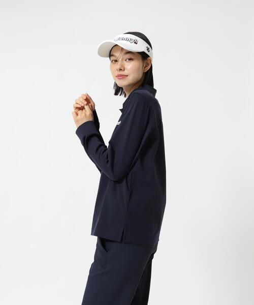 Jack Bunny!!(ジャックバニー)の「【Jack Bunny!!】23Gスムース長袖ポロシャツ(ポロシャツ・レディース・ホワイト/ネイビー・SMALL/MEDIUM/LARGE)」の12枚目の写真