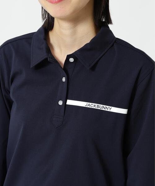 Jack Bunny!!(ジャックバニー)の「【Jack Bunny!!】23Gスムース長袖ポロシャツ(ポロシャツ・レディース・ホワイト/ネイビー・SMALL/MEDIUM/LARGE)」の14枚目の写真