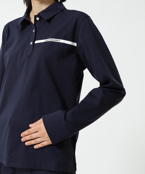 Jack Bunny!!(ジャックバニー)の「【Jack Bunny!!】23Gスムース長袖ポロシャツ(ポロシャツ・レディース・ホワイト/ネイビー・SMALL/MEDIUM/LARGE)」の15枚目の写真
