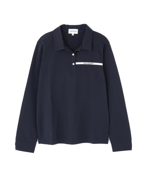 Jack Bunny!!(ジャックバニー)の「【Jack Bunny!!】23Gスムース長袖ポロシャツ(ポロシャツ・レディース・ホワイト/ネイビー・SMALL/MEDIUM/LARGE)」の18枚目の写真