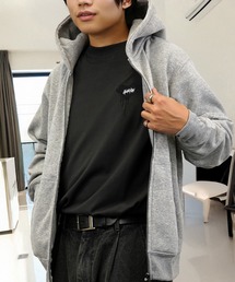 L'atelier(ラトリエ)の無地 ジップパーカー 裏起毛 長袖 スウェット(パーカー)