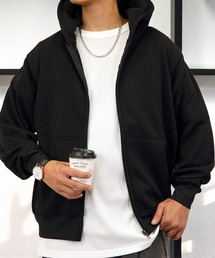 L'atelier（ラトリエ）の「無地 ジップパーカー 裏起毛 長袖 スウェット（パーカー）」