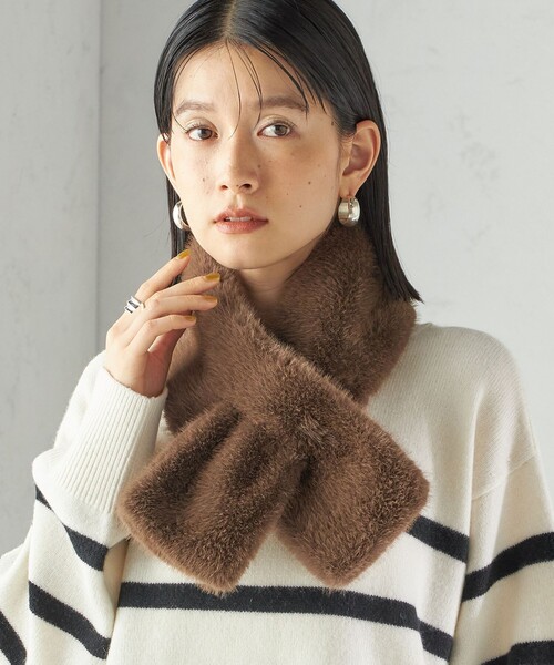 ISSEY MIYAKE me フェイクファー マフラー 手袋 セット ISSEY MIYAKE me フェイクファー マフラー 手袋 セット