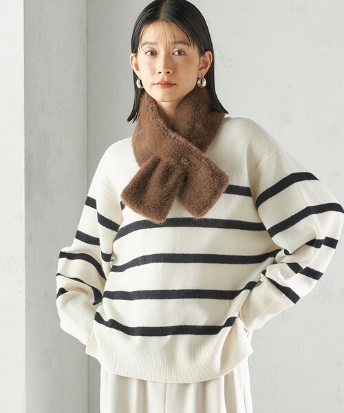 SHIPS（シップス）の「〈手洗い可能〉フェイク ファー マフラー（マフラー・レディース・ブラウン系/ブラウン・ONE SIZE）」の5枚目の写真