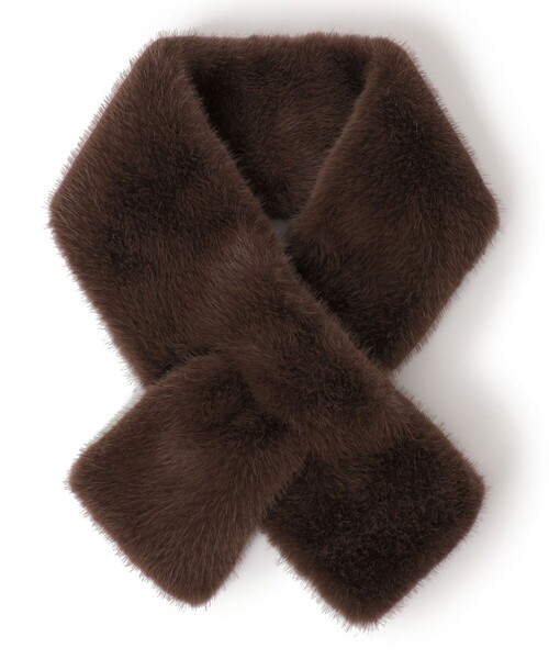 SHIPS（シップス）の「〈手洗い可能〉フェイク ファー マフラー（マフラー・レディース・ブラウン系/ブラウン・ONE SIZE）」の12枚目の写真