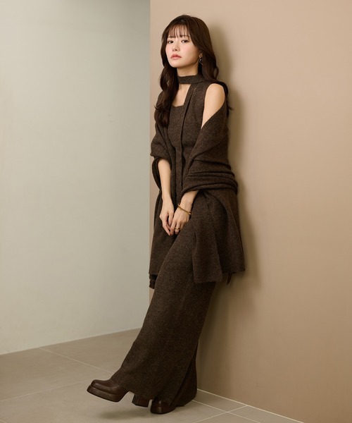 LAULEN（ローレン）の「choker shawl lib knit 3set /チョーカー