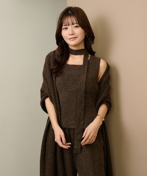LAULEN（ローレン）の「choker shawl lib knit 3set /チョーカー