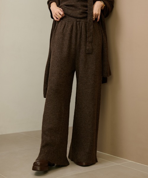 LAULEN(ローレン)の「choker shawl lib knit 3set /チョーカーショールリブニット3点セット(セットアップ・レディース・ベージュ/ブラウン/チャコールグレー・FREE)」の14枚目の写真